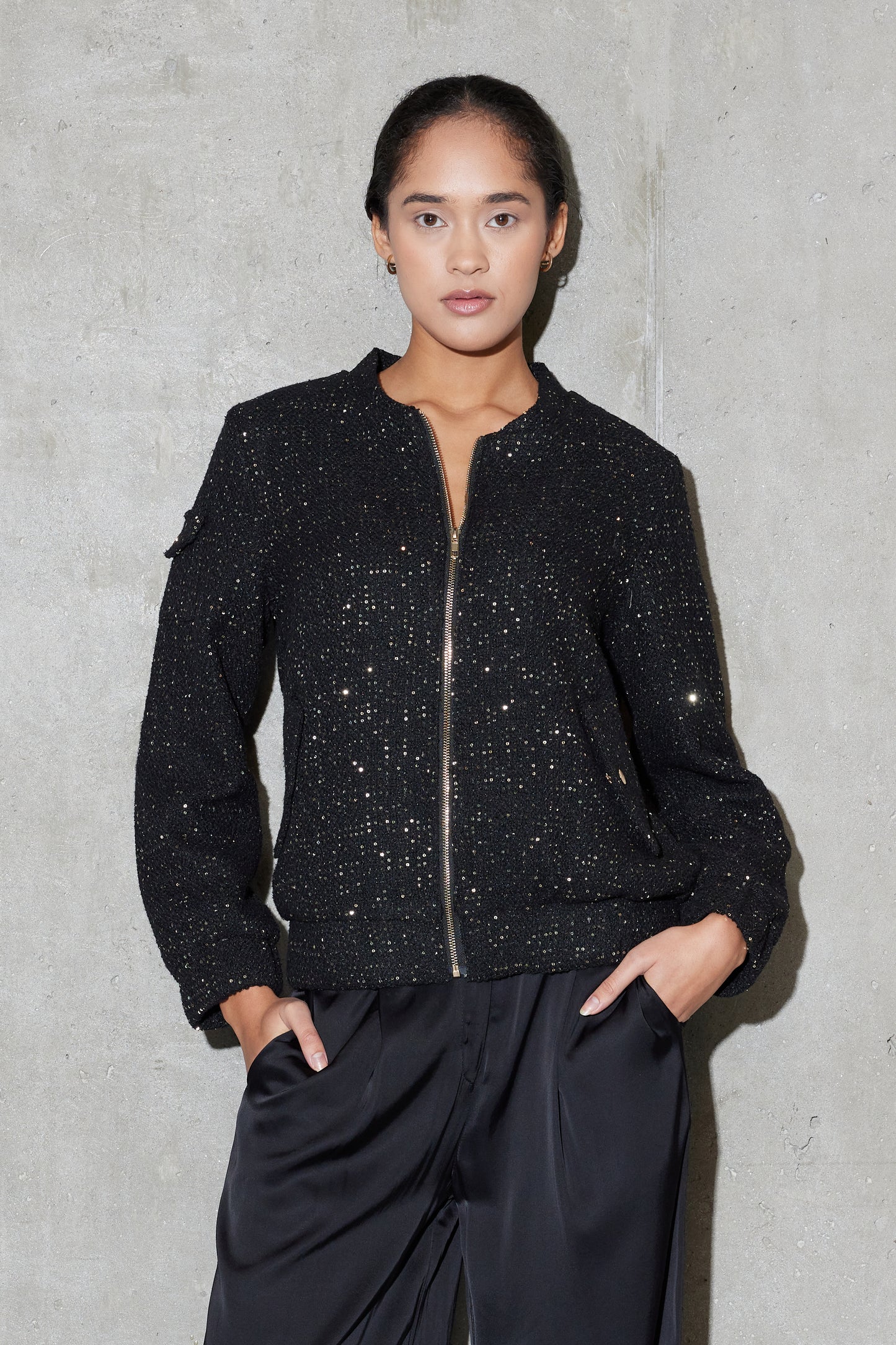 Eloise Bomber Jacket Black